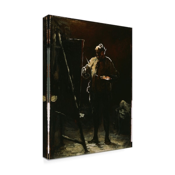 Daumier 'The Painter At His Easel' Canvas Art,35x47